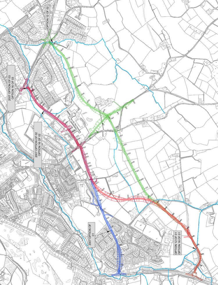 Route map of proposed A28 Armagh East
                          Link