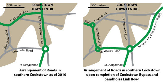 A29
                          and A505 Cookstown Map