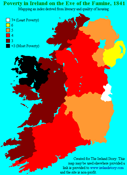 Famine In Ireland. Poverty in Ireland in 1841