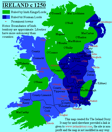 Ireland circa 1250 [18kB]