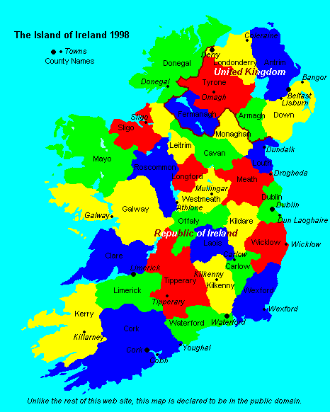 counties in ireland map Counties And Provinces Of Ireland counties in ireland map